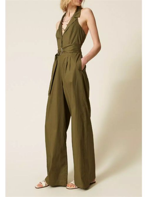 JUMPSUIT WITH BELT TWIN SET | 261TT222100914 VERDE ALPINO